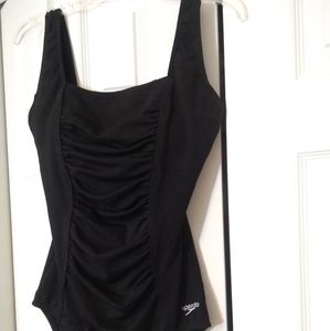 Speedo Black One Piece Swimsuit Sz 8 Endurance+